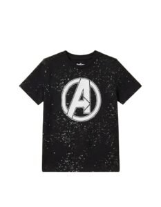 Playera Máscara De Látex Avengers Space Logo Niño