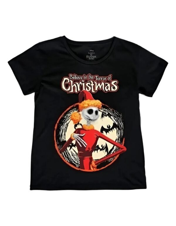 Playera Máscara De Látex Terror Of Christmas Mujer
