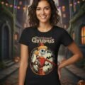Playera Máscara De Látex Terror Of Christmas Mujer