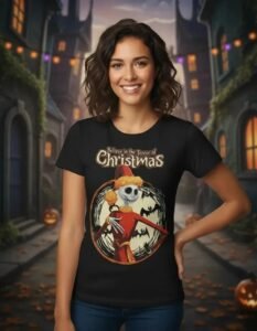 Playera Máscara De Látex Terror Of Christmas Mujer