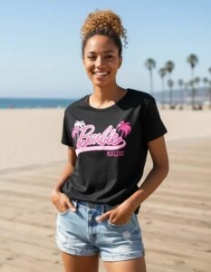Playera Máscara De Látex Malibu Party Mujer