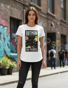Playera Máscara De Látex Batman 80 Years Mujer