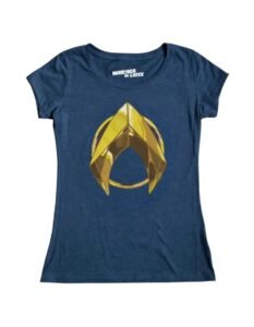 Playera Máscara De Látex Aquaman Logo Mujer