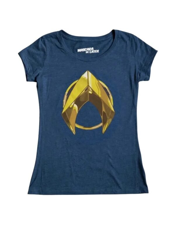 Playera Máscara De Látex Aquaman Logo Mujer