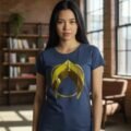 Playera Máscara De Látex Aquaman Logo Mujer