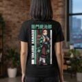 Playera Máscara De Látex Demon Slayer Tanjiro Kamado Mujer