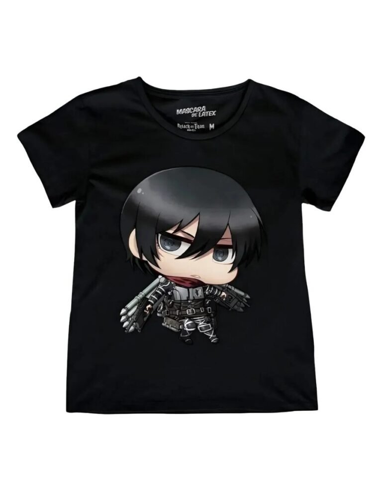 Playera Máscara De Látex Mikasa Chibi Mujer
