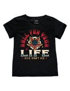 Playera Máscara De Látex Roll For Your Life Down Mujer