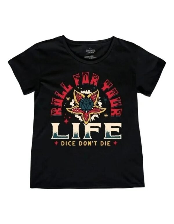 Playera Máscara De Látex Roll For Your Life Down Mujer