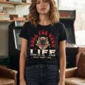 Playera Máscara De Látex Roll For Your Life Down Mujer