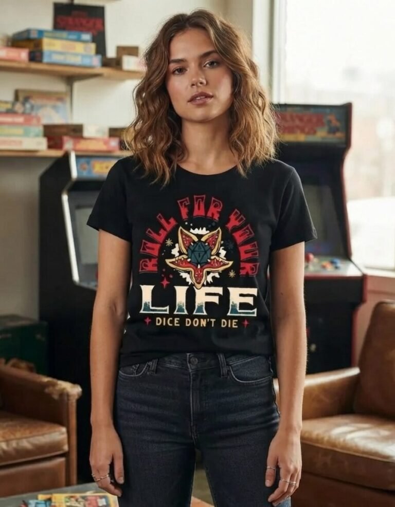 Playera Máscara De Látex Roll For Your Life Down Mujer