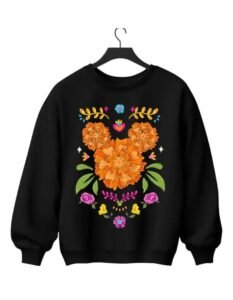 Pullover Máscara De Látex Mickey Cempasúchil Mujer Pullover Máscara De Látex Mickey Cempasúchil Mujer
