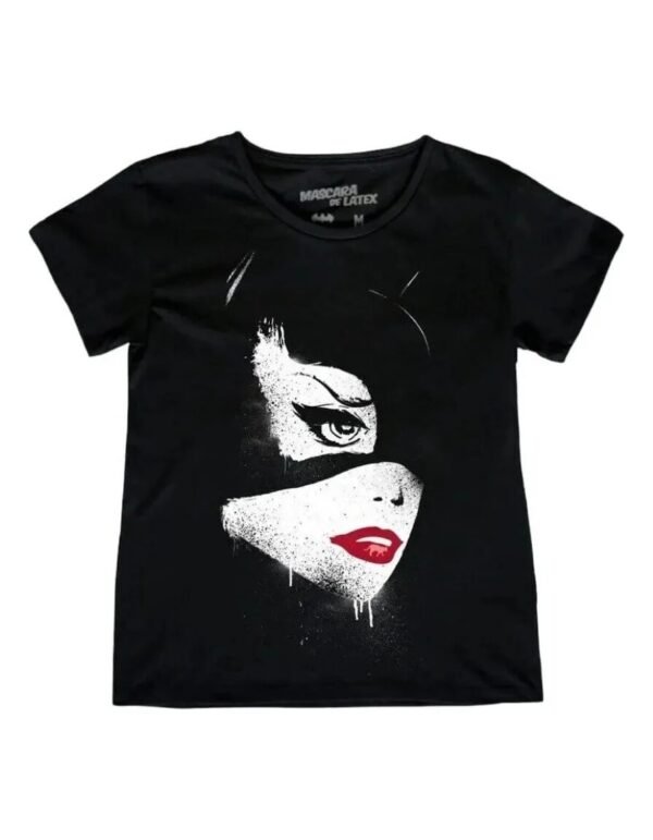 Playera Máscara De Látex Selina Kyle Mujer Playera Máscara De Látex Selina Kyle Mujer
