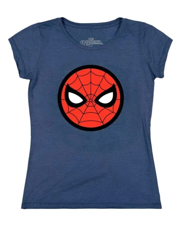 Playera Máscara De Látex Spidey Emoji Mujer Playera Máscara De Látex Spidey Emoji Mujer