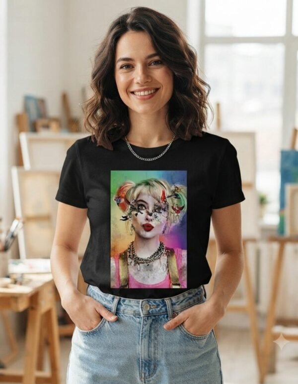 Playera Máscara De Látex Birds Of Prey Poster Mujer Playera Máscara De Látex Birds Of Prey Poster Mujer
