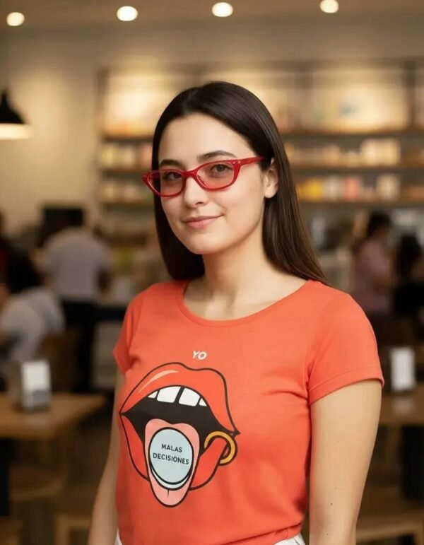 Playera Máscara De Látex Malas Decisiones Mujer Playera Máscara De Látex Malas Decisiones Mujer