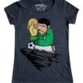 Playera Máscara De Látex El Rey Del Futbol Mujer
