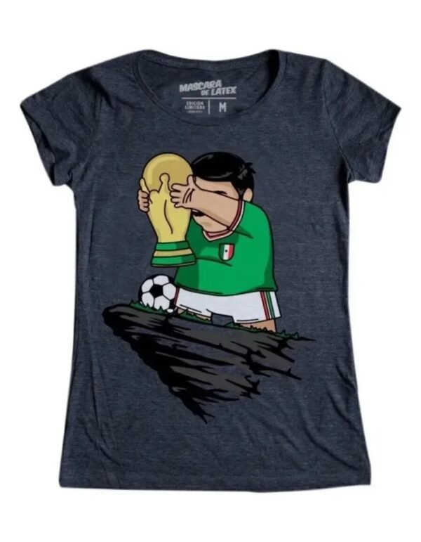 Playera Máscara De Látex El Rey Del Futbol Mujer
