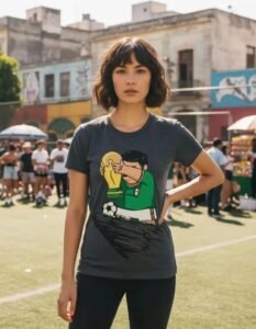 Playera Máscara De Látex El Rey Del Futbol Mujer