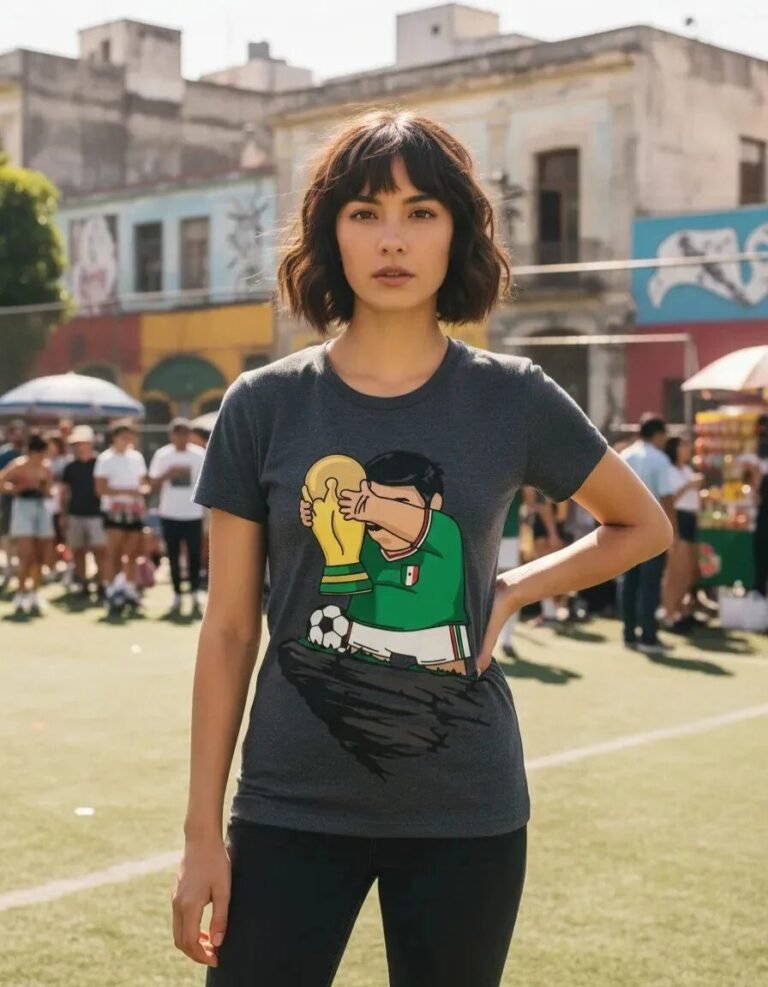 Playera Máscara De Látex El Rey Del Futbol Mujer