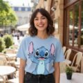 Playera Máscara De Látex Disney Stitch Hug Mujer
