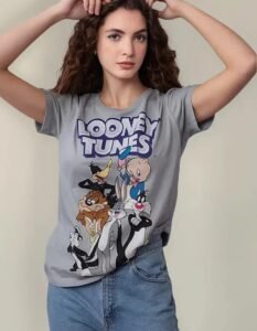 Playera Máscara De Látex Looney Folks Mujer