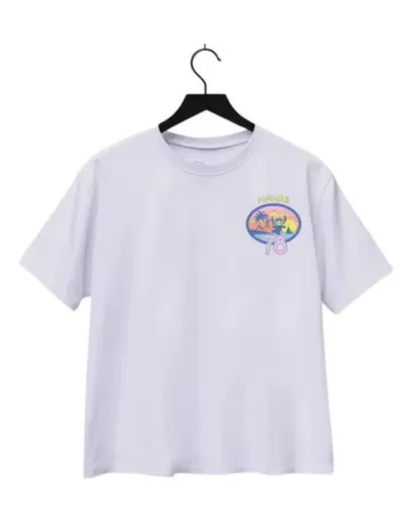 Playera Máscara De Látex Stitch Hawai Surf Club Mujer