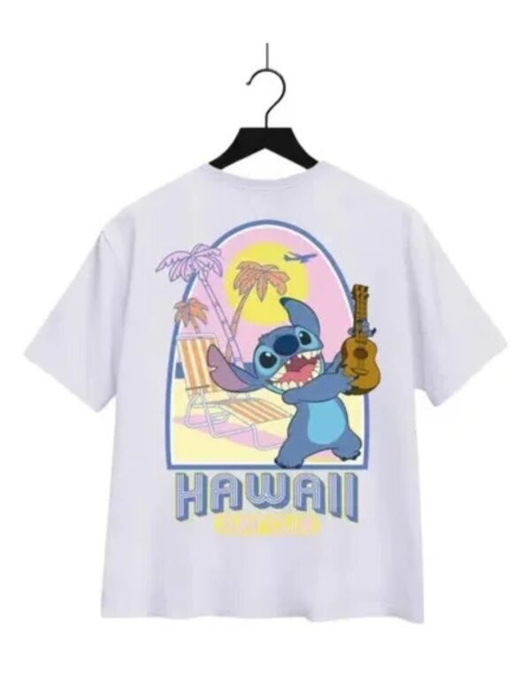 Playera Máscara De Látex Stitch Hawai Surf Club Mujer