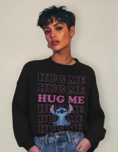 Pullover Máscara De Látex Disney Stitch Hug Me Mujer