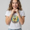 Playera Máscara De Látex Squarepants Mujer