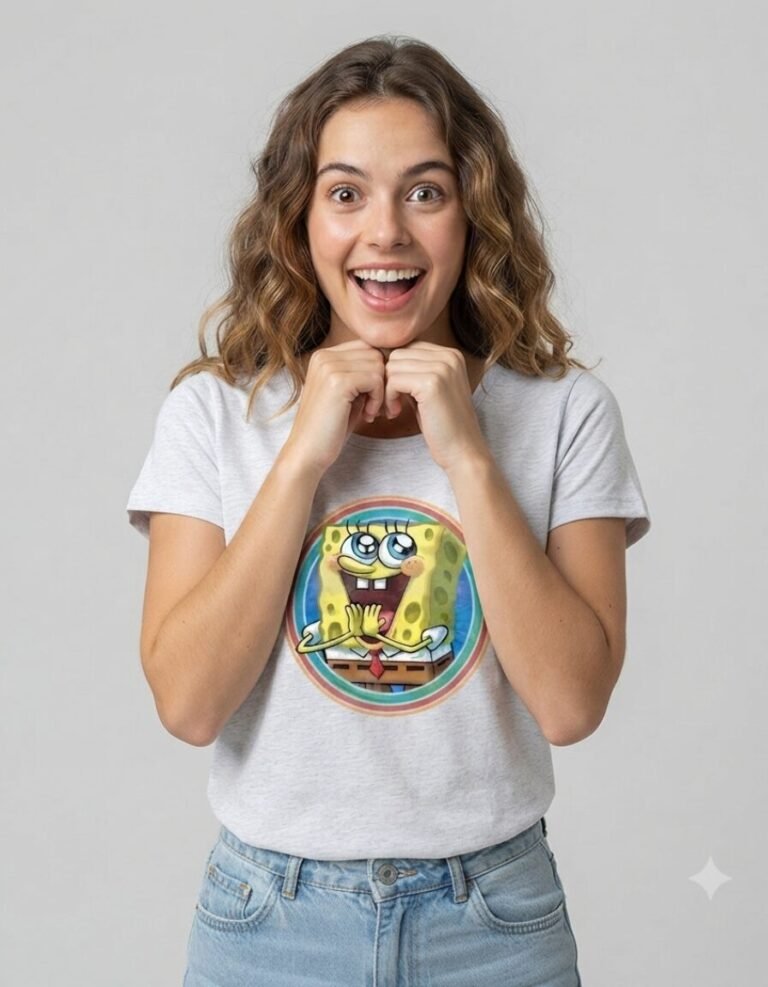 Playera Máscara De Látex Squarepants Mujer