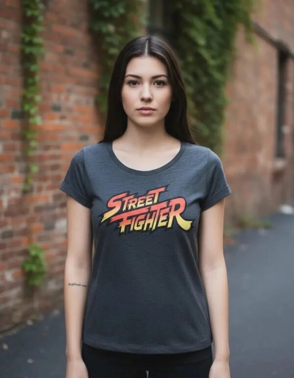 Playera Máscara De Látex Street Fighter Logo Mujer Playera Máscara De Látex Street Fighter Logo Mujer