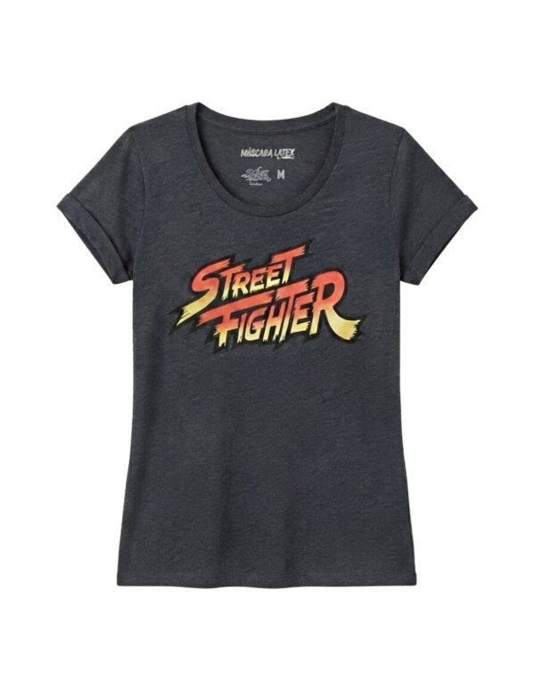 Playera Máscara De Látex Street Fighter Logo Mujer Playera Máscara De Látex Street Fighter Logo Mujer