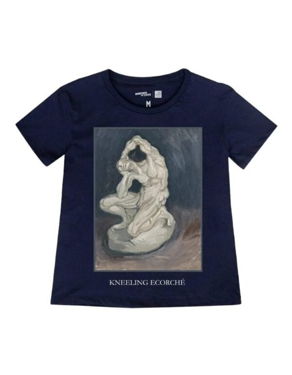 Playera Máscara De Látex Ecorché Arrodillado Mujer