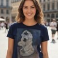 Playera Máscara De Látex Ecorché Arrodillado Mujer