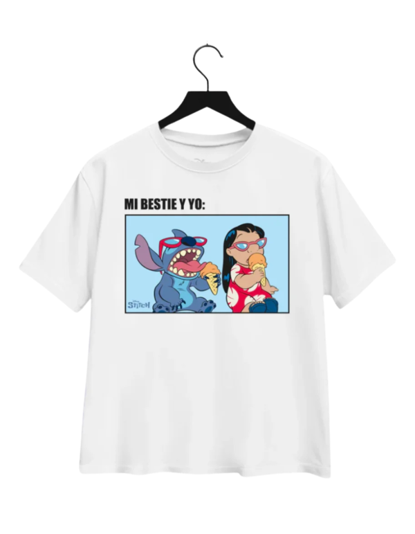 Playera Máscara De Látex Mi Bestie Y Yo Mujer Playera Máscara De Látex Mi Bestie Y Yo Mujer
