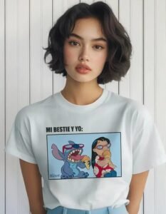Playera Máscara De Látex Mi Bestie Y Yo Mujer