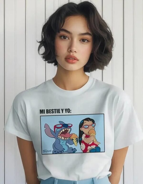 Playera Máscara De Látex Mi Bestie Y Yo Mujer Playera Máscara De Látex Mi Bestie Y Yo Mujer