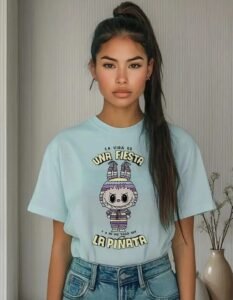 Playera Máscara De Látex La Vida Es Una Fiesta Mujer