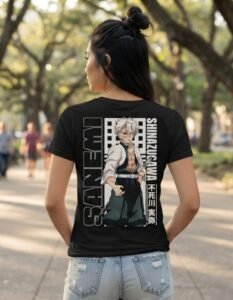 Playera Máscara De Látex Demon Slayer Sanemi Shinazuga Mujer