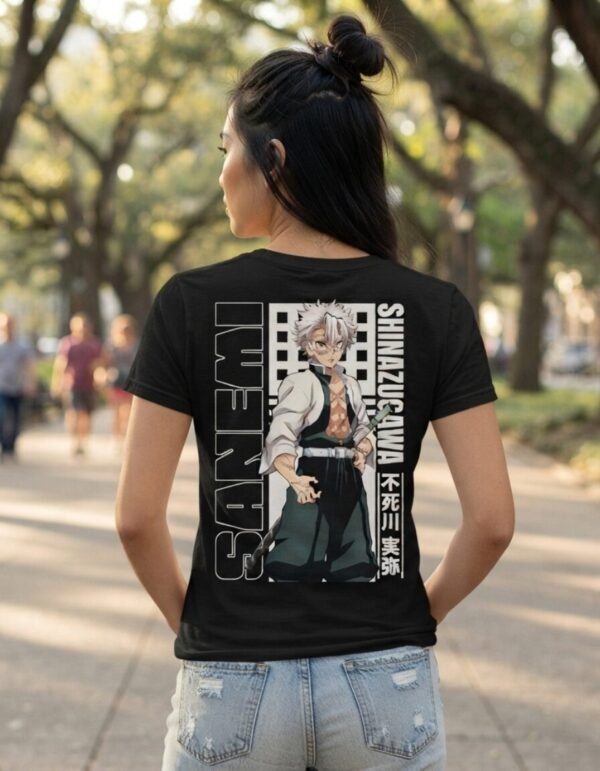 Playera Máscara De Látex Demon Slayer Sanemi Shinazuga Mujer