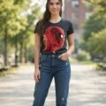 Playera Máscara De Látex Spidey Mujer