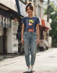 Playera Máscara De Látex Dattebayo! Mujer