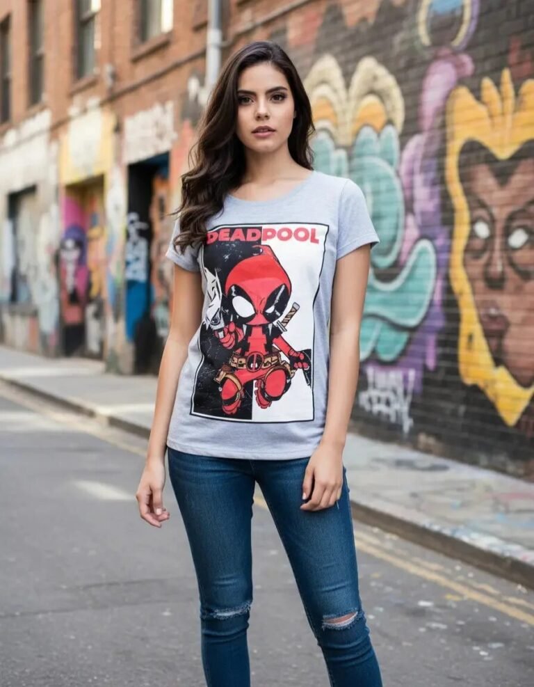 Playera Máscara De Látex Chibi Wade Mujer