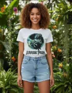 Playera Máscara De Látex Raptor Mujer