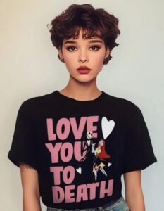 Playera Máscara De Látex Disney Love You To Death Mujer