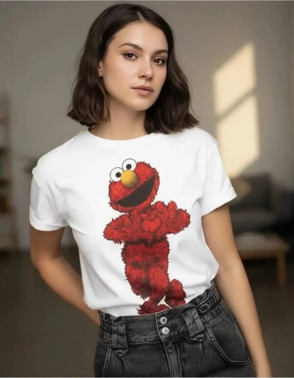Playera Máscara De Látex Tu Amigo Elmo Mujer