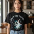 Playera Máscara De Látex Haunted Hound Mujer