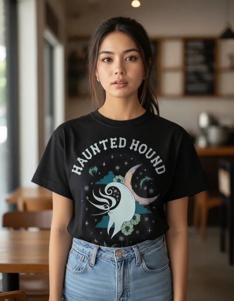 Playera Máscara De Látex Haunted Hound Mujer