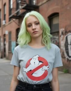 Playera Máscara De Látex Ghostbuster Mujer
